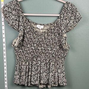 Black and Cream Blouse